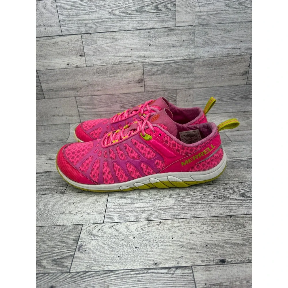 Merrell Mix Master Glide Pink Lime Trail Running Shoes Women Sz 6 J57320 Vibram